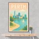 Perth In Modern Colors Wall Art