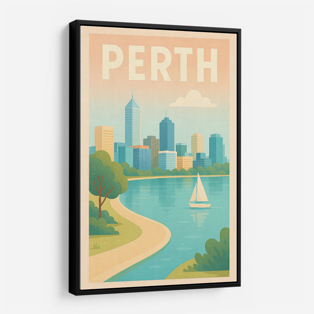 Perth In Modern Colors Wall Art