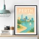 Perth In Modern Colors Wall Art