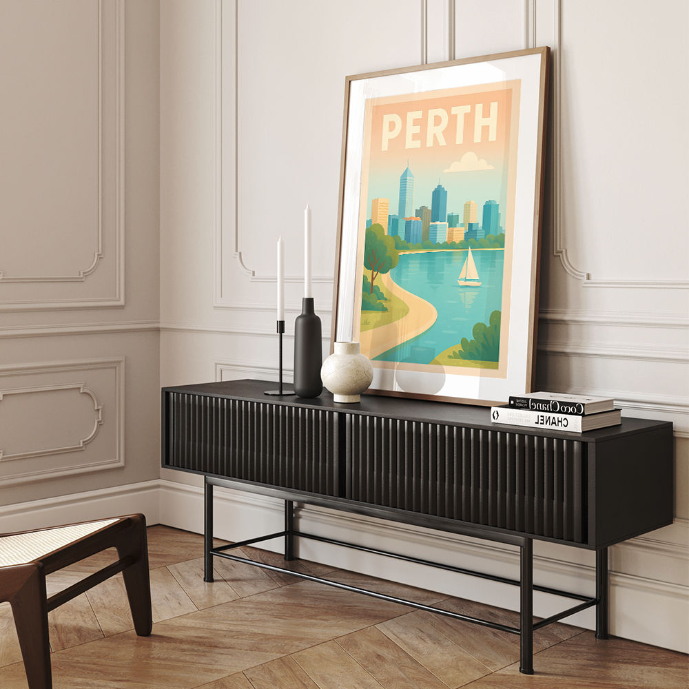 Perth In Modern Colors Wall Art