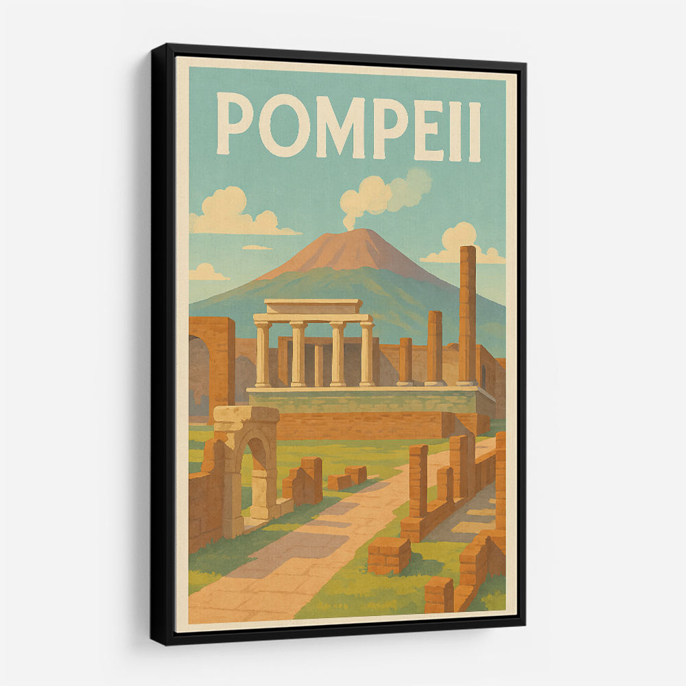 Pompeii Modern Travel Poster 1 Wall Art