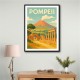 Pompeii Modern Travel Poster Wall Art