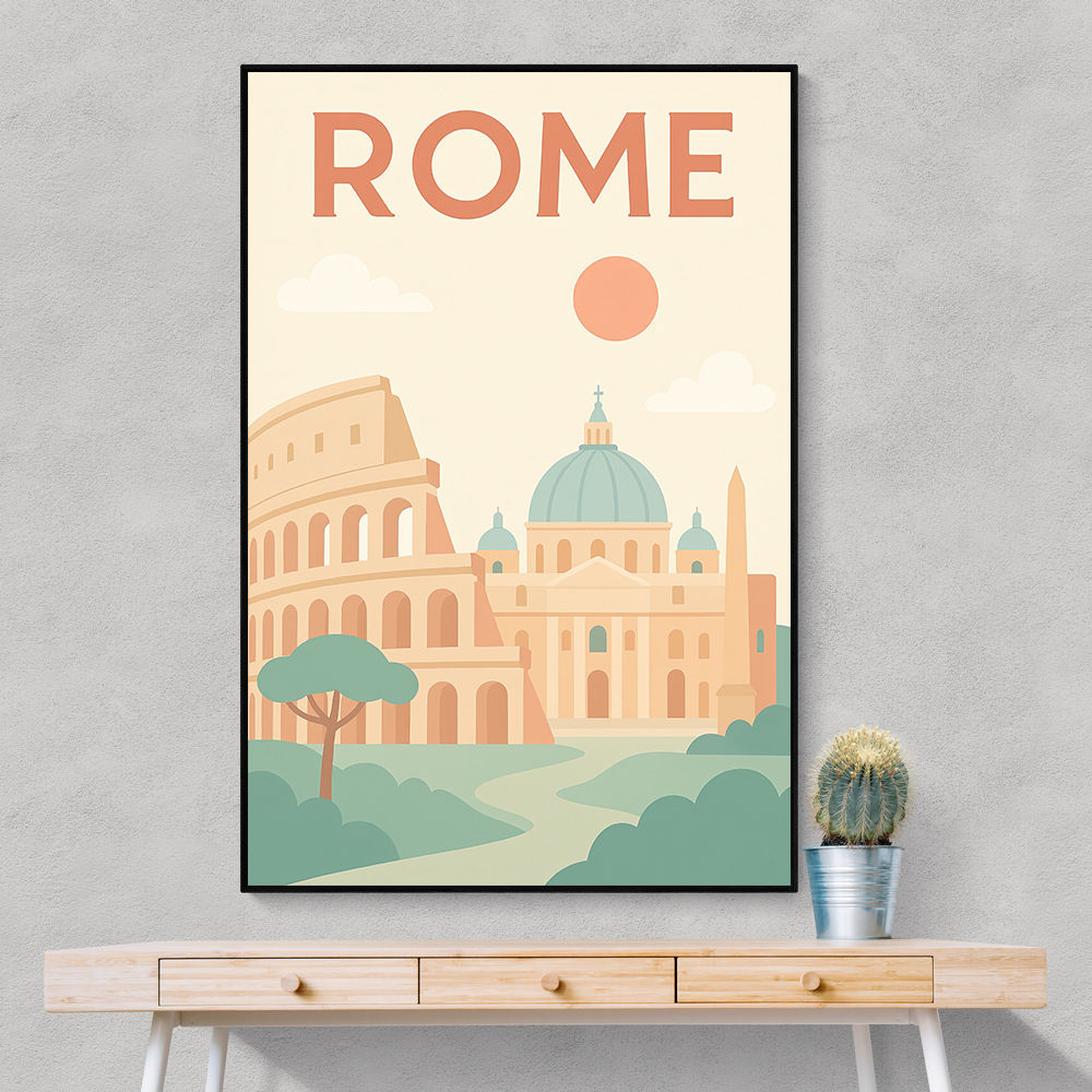 Rome Travel Poster 1 Wall Art