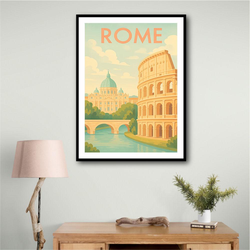Rome Travel Poster Wall Art