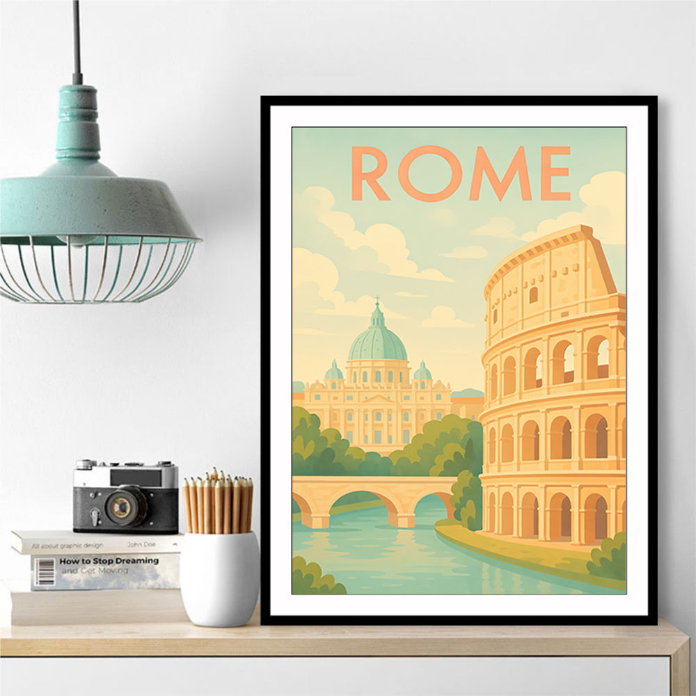 Rome Travel Poster Wall Art
