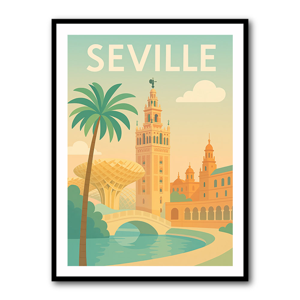 Seville Travel Poster 1 Wall Art
