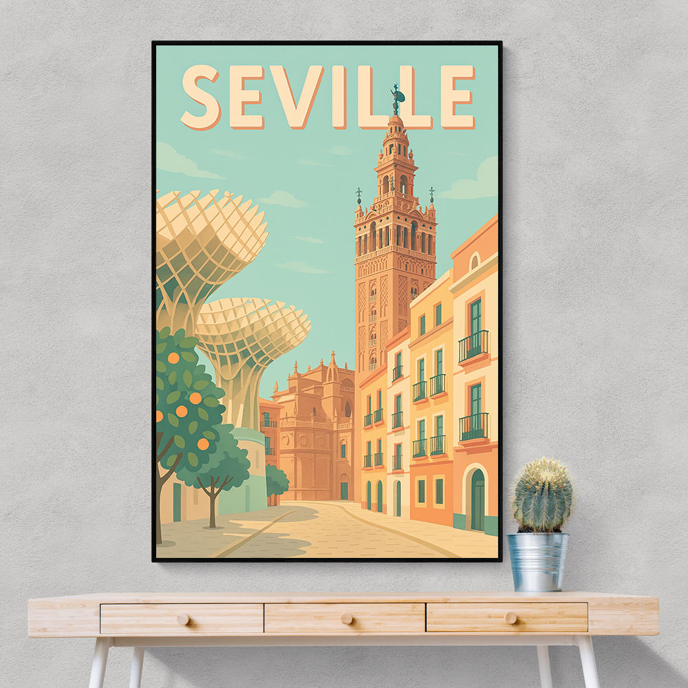 Seville Travel Poster Wall Art