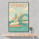 Sydney Travel Poster 1 Wall Art