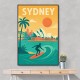 Sydney Travel Poster 2 Wall Art