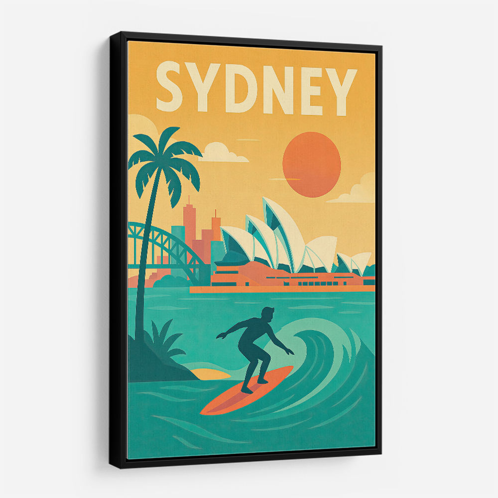 Sydney Travel Poster 2 Wall Art