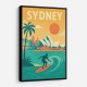 Sydney Travel Poster 2 Wall Art