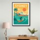 Sydney Travel Poster 2 Wall Art