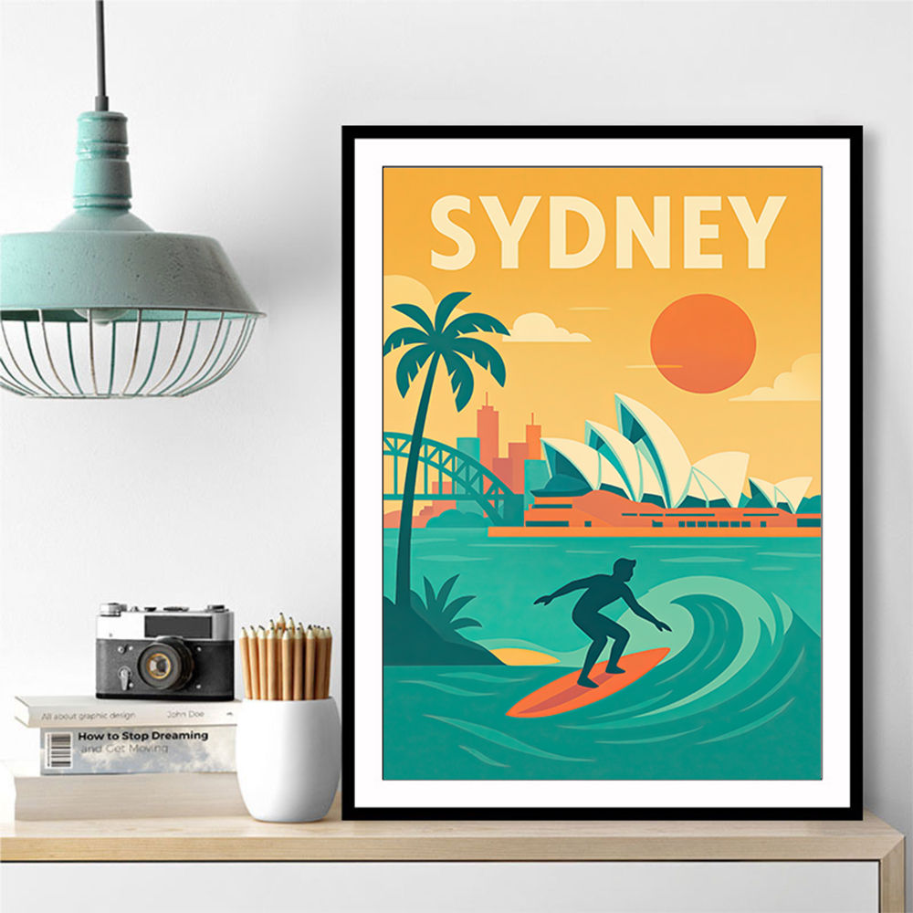 Sydney Travel Poster 2 Wall Art