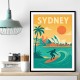 Sydney Travel Poster 2 Wall Art