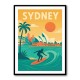 Sydney Travel Poster 2 Wall Art