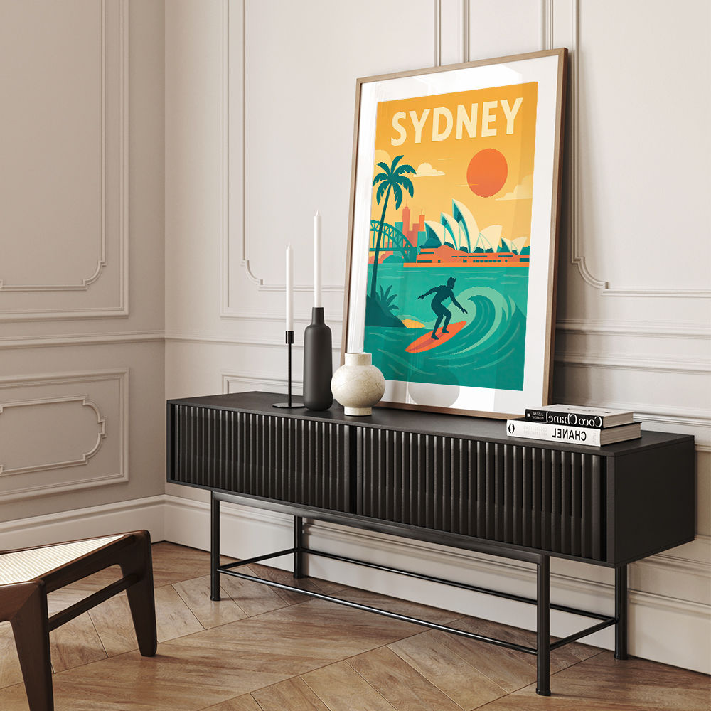 Sydney Travel Poster 2 Wall Art