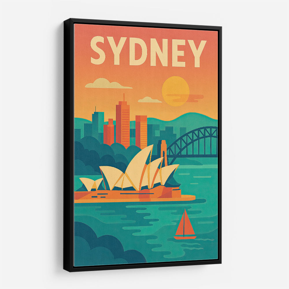 Sydney Travel Poster 3 Wall Art
