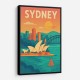 Sydney Travel Poster 3 Wall Art