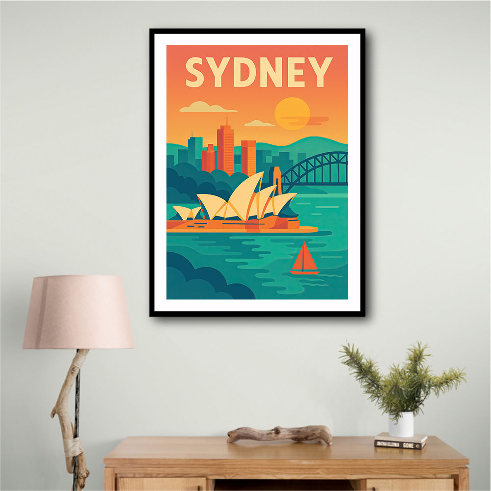 Sydney Travel Poster 3 Wall Art