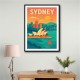 Sydney Travel Poster 3 Wall Art