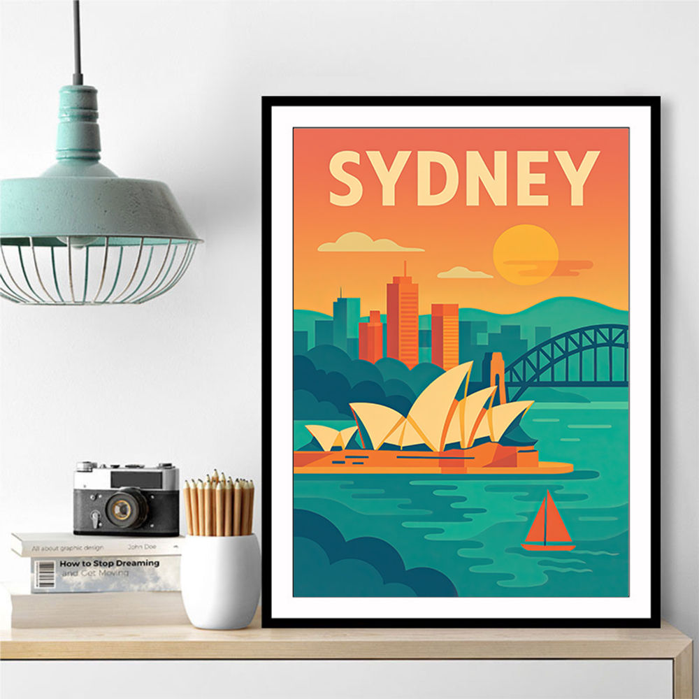 Sydney Travel Poster 3 Wall Art