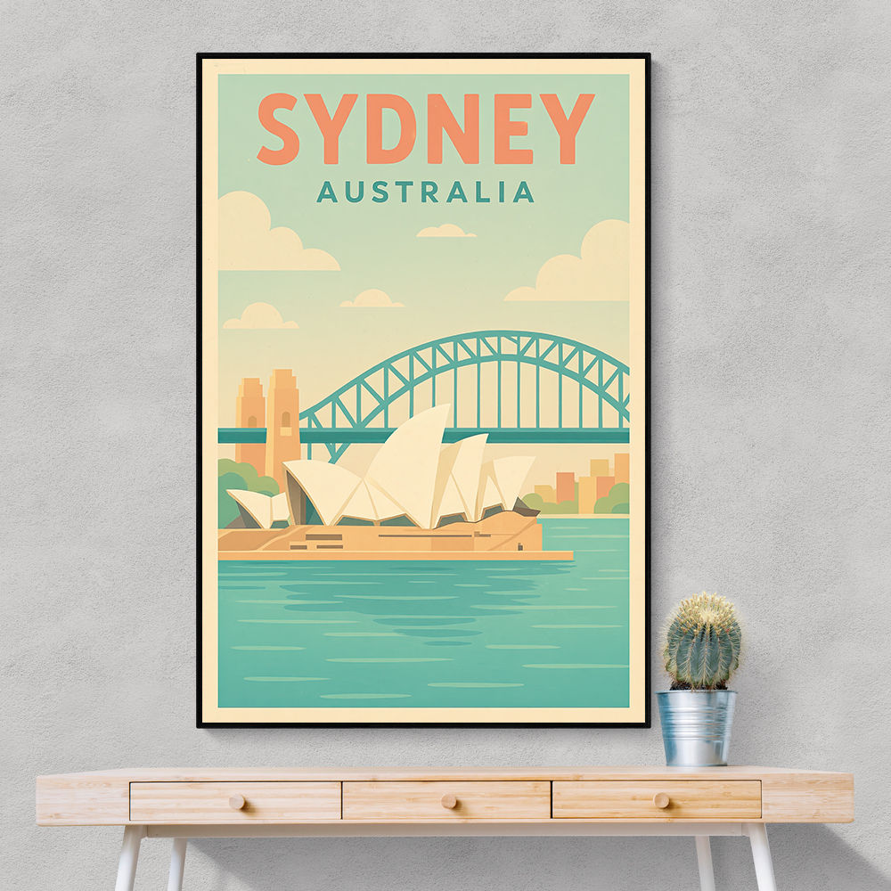 Sydney Travel Poster Wall Art