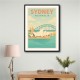 Sydney Travel Poster Wall Art