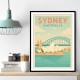 Sydney Travel Poster Wall Art