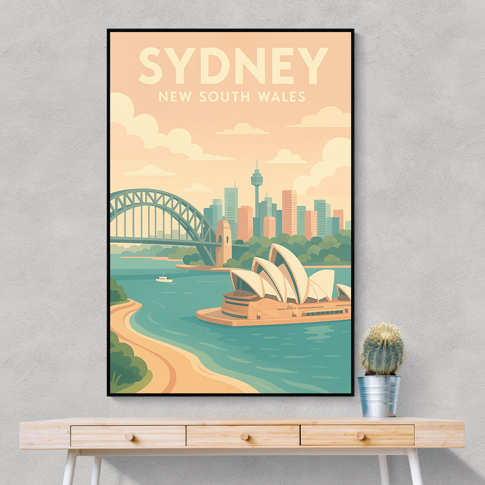 Sydney Travel Poster 5 Wall Art