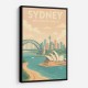 Sydney Travel Poster 5 Wall Art