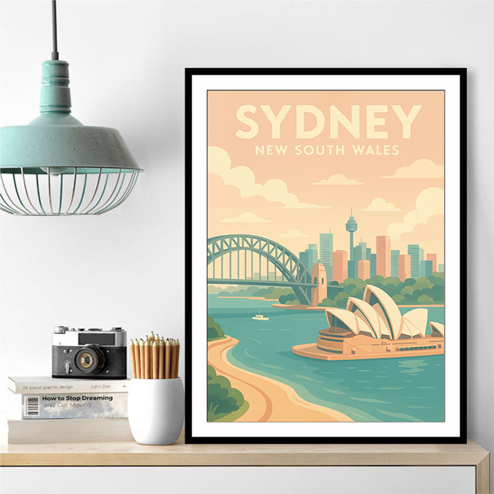 Sydney Travel Poster 5 Wall Art