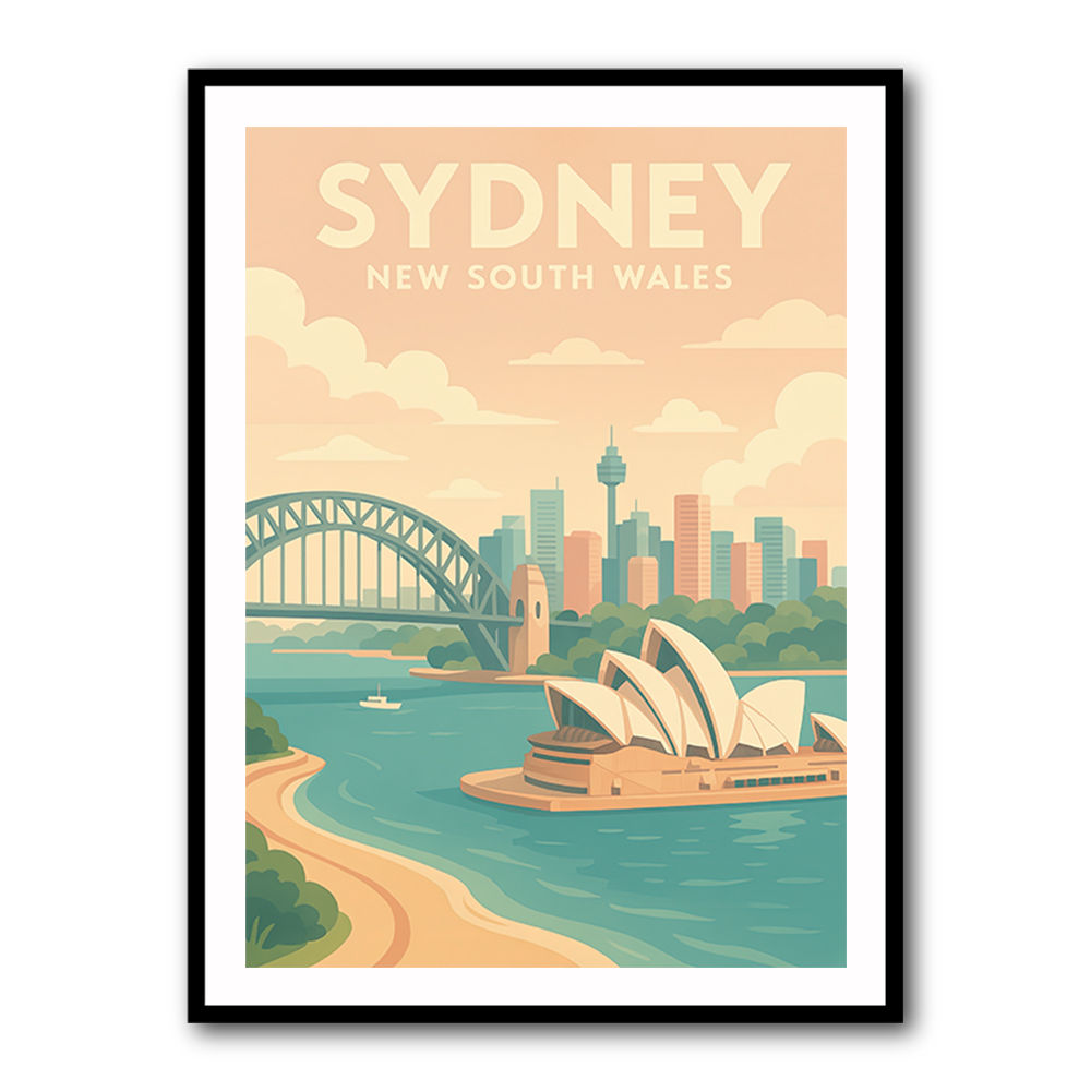 Sydney Travel Poster 5 Wall Art