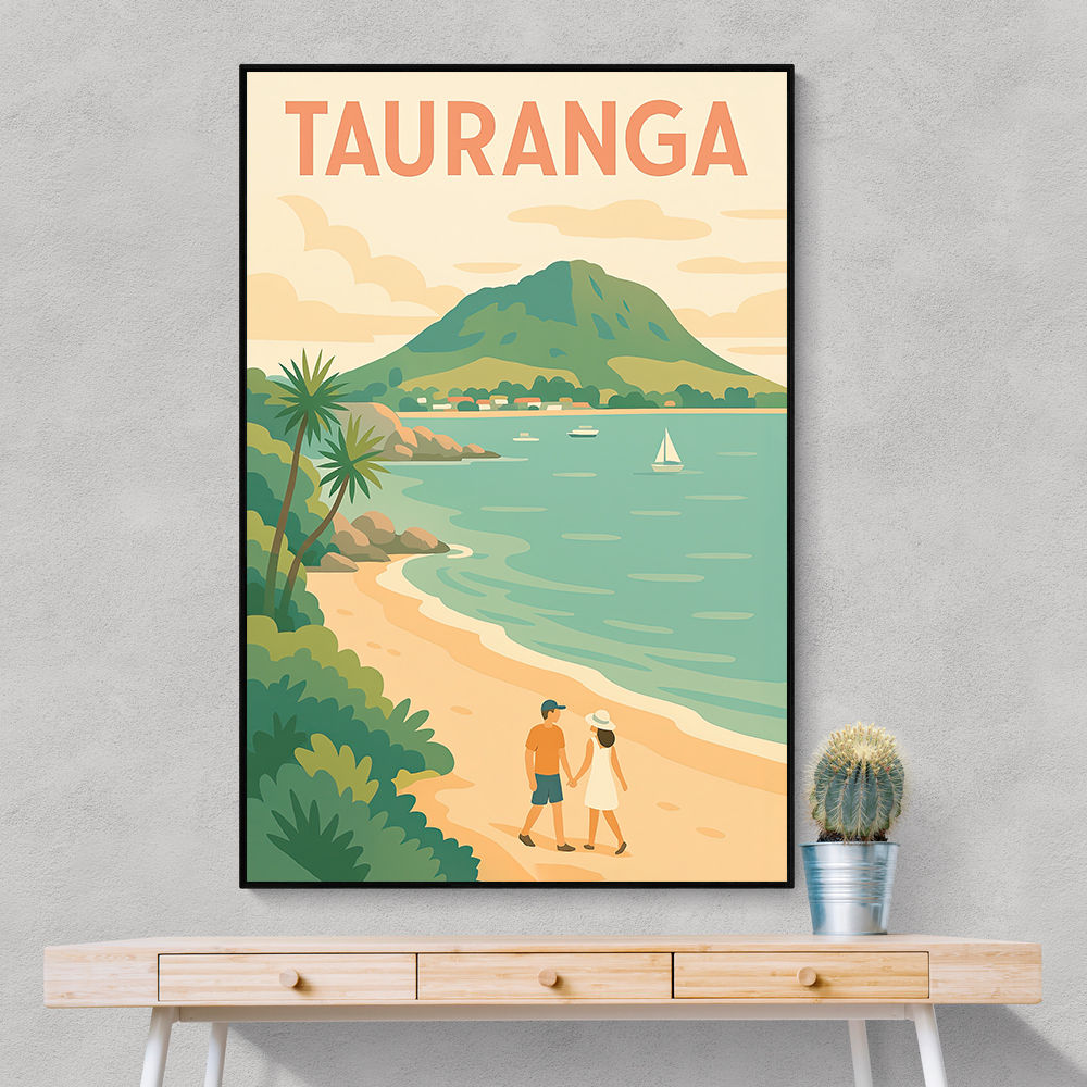Tauranga Travel Poster 1 Wall Art