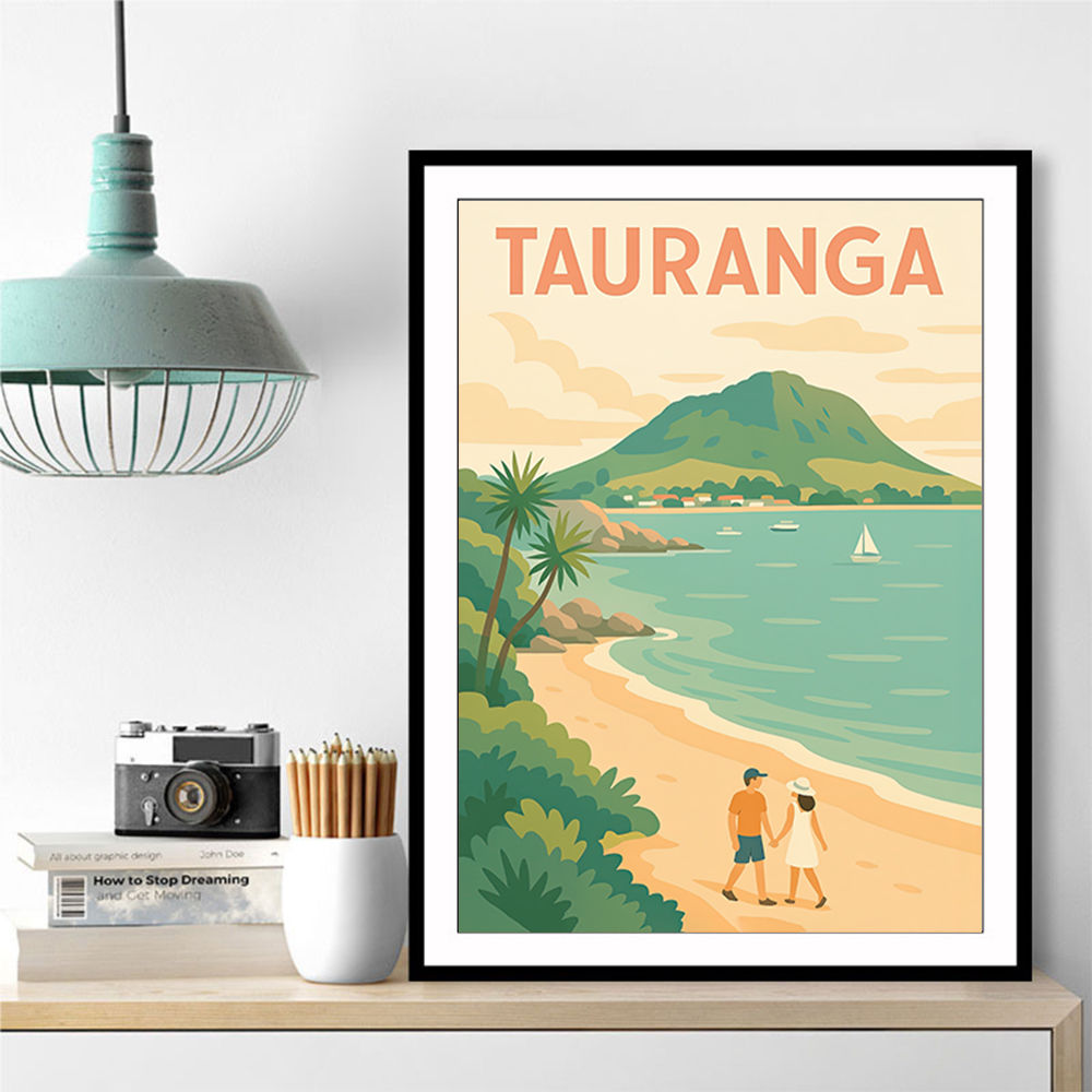 Tauranga Travel Poster 1 Wall Art