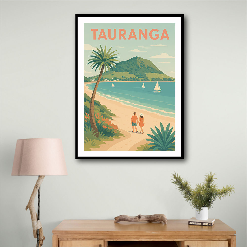 Tauranga Travel Poster Wall Art