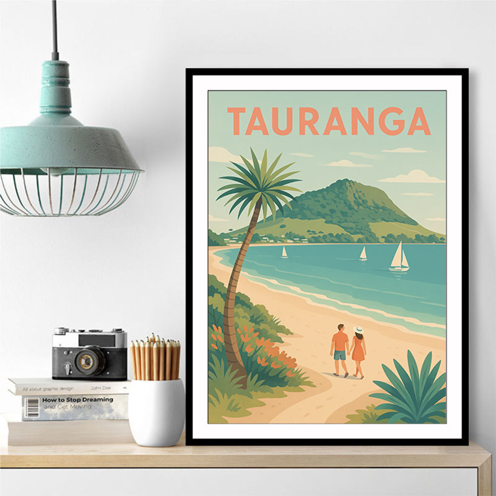 Tauranga Travel Poster Wall Art