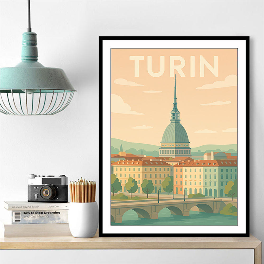 Turin Travel Poster Wall Art