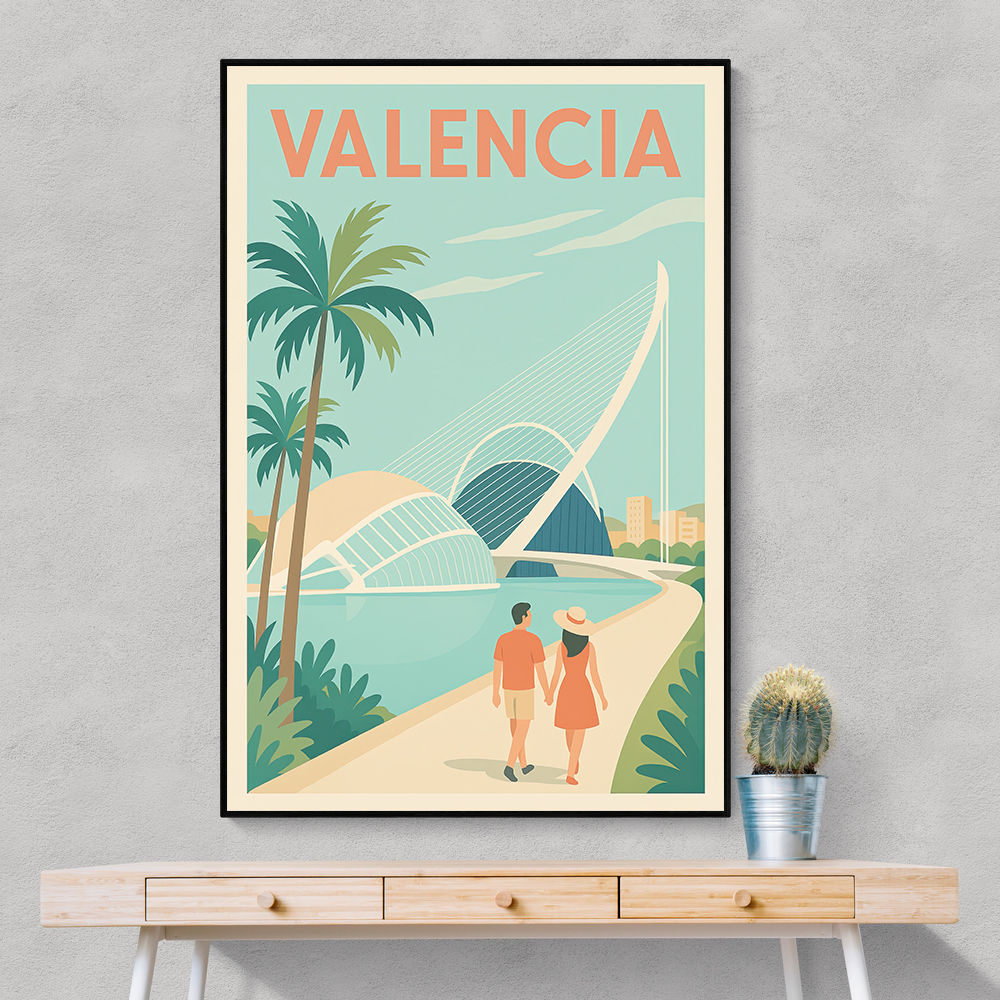 Valencia Travel Poster 1 Wall Art