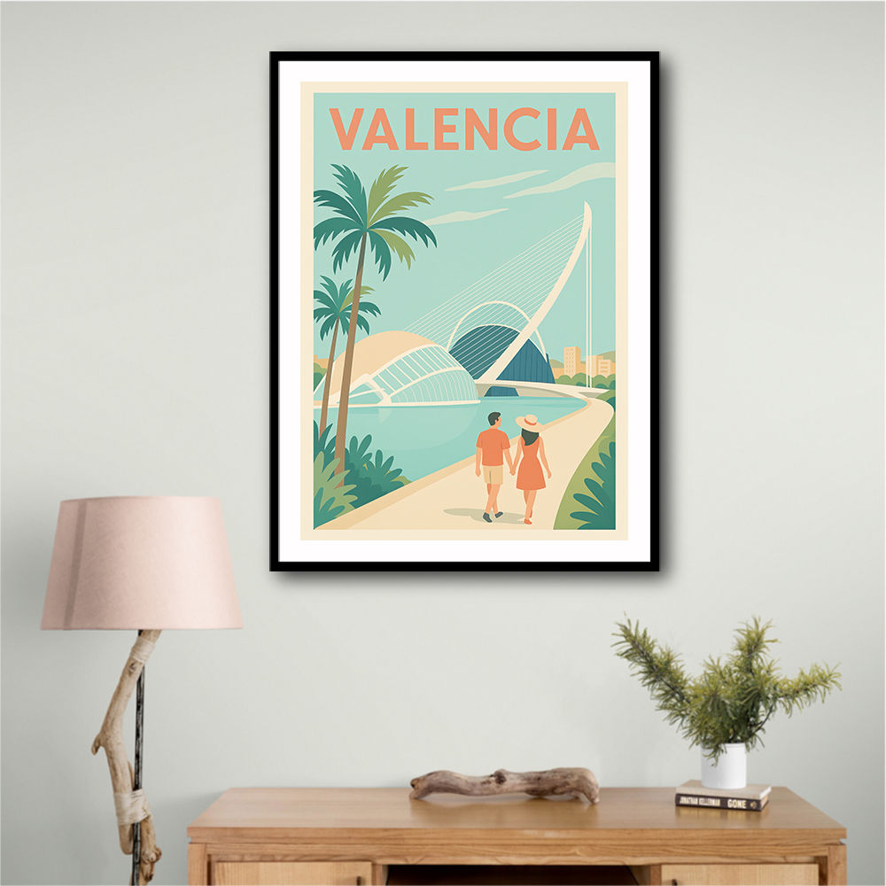 Valencia Travel Poster 1 Wall Art