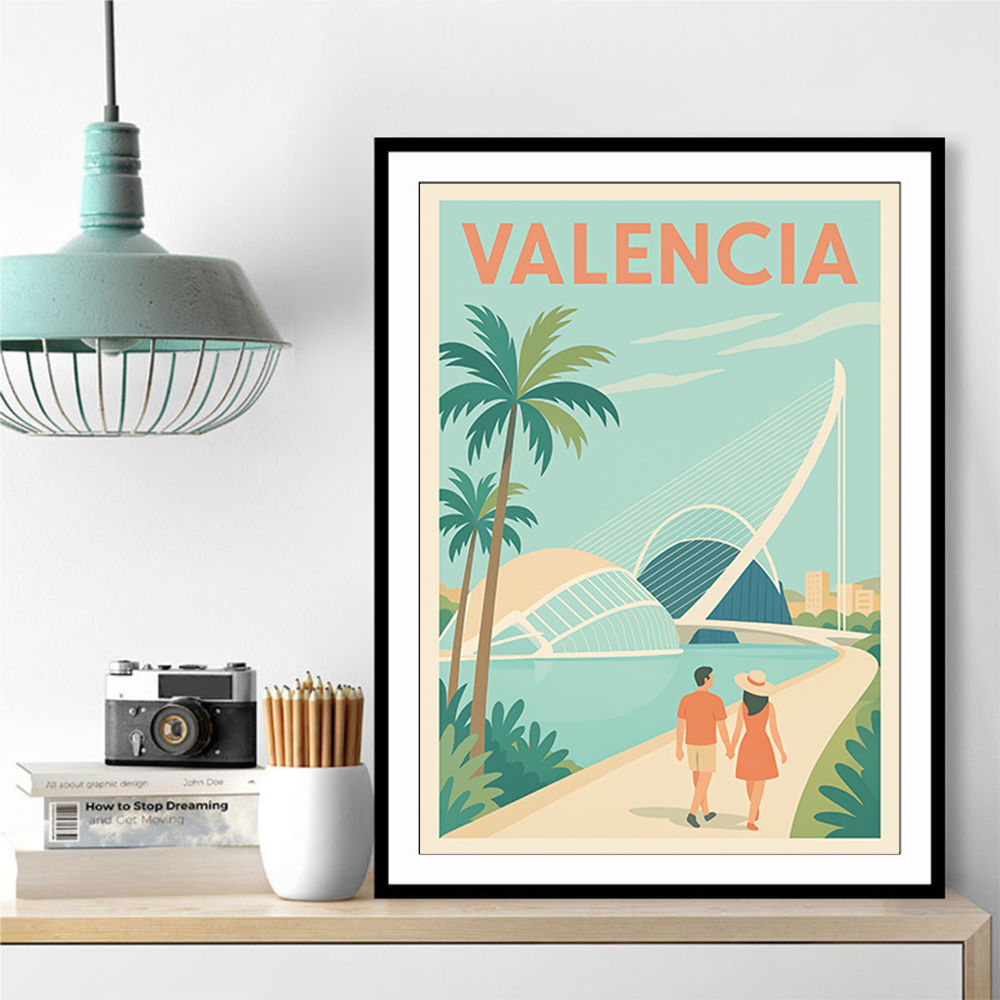 Valencia Travel Poster 1 Wall Art