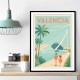 Valencia Travel Poster 1 Wall Art