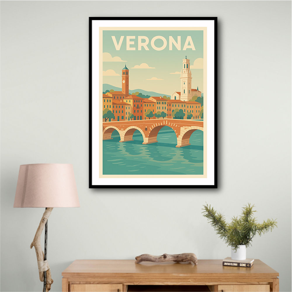 Verona Travel Poster Wall Art