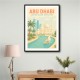 Abu Dhabi Travel Poster Wall Art