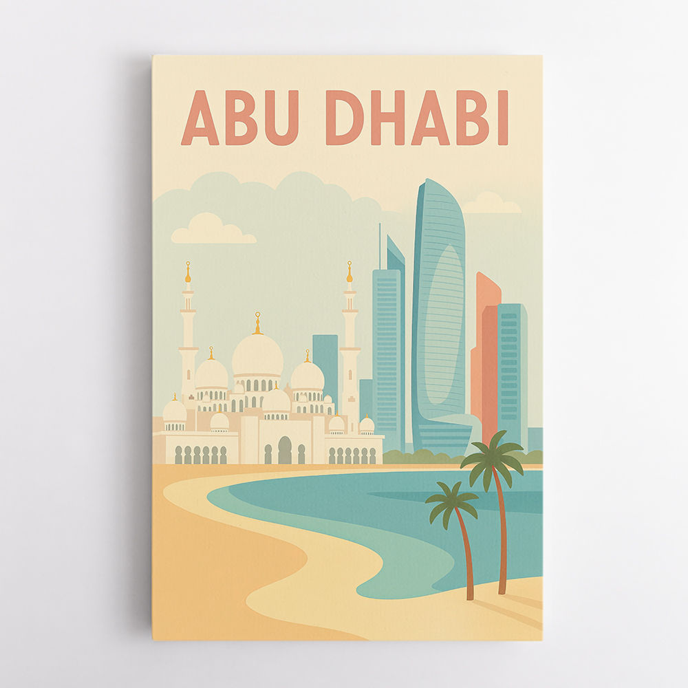 Abu Dhabi Travel Poster1 Wall Art