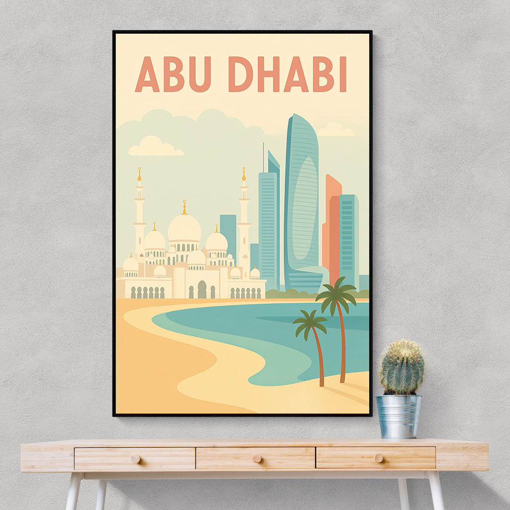 Abu Dhabi Travel Poster1 Wall Art
