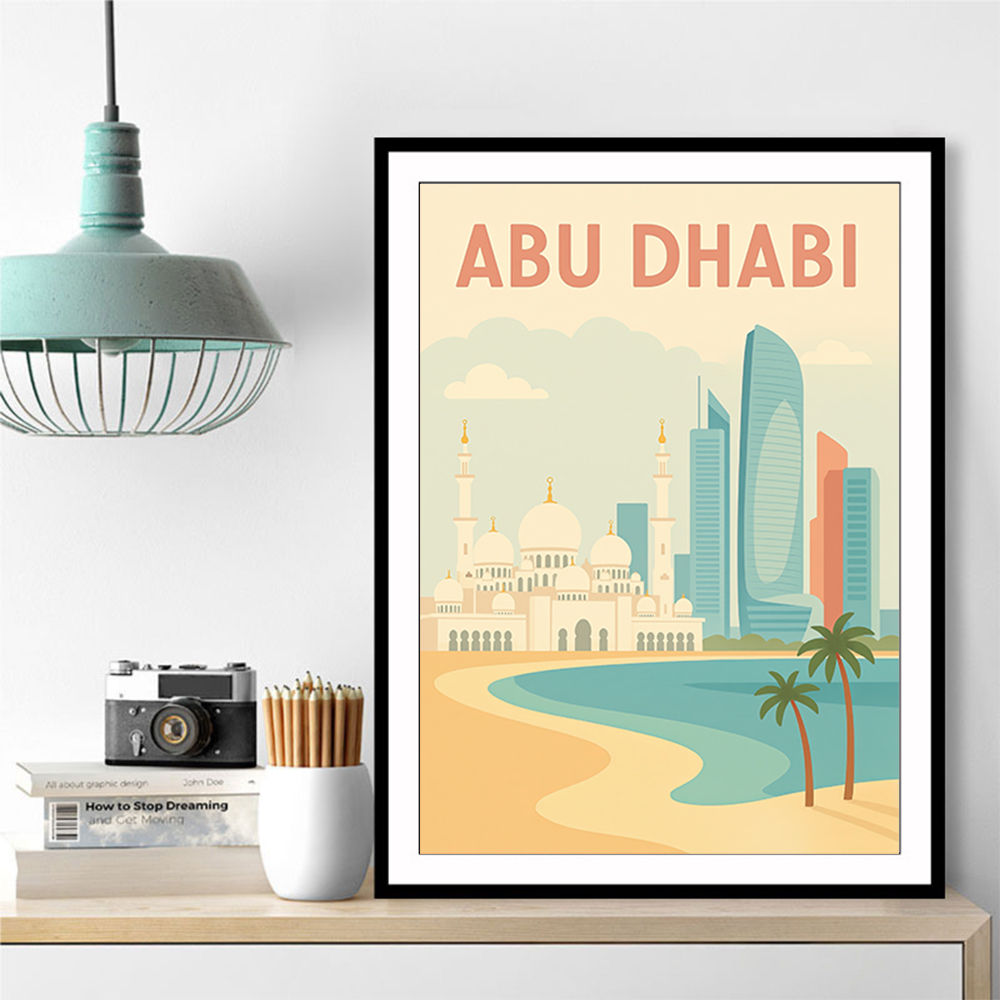 Abu Dhabi Travel Poster1 Wall Art