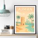 Ajman Travel Poster 1 Wall Art