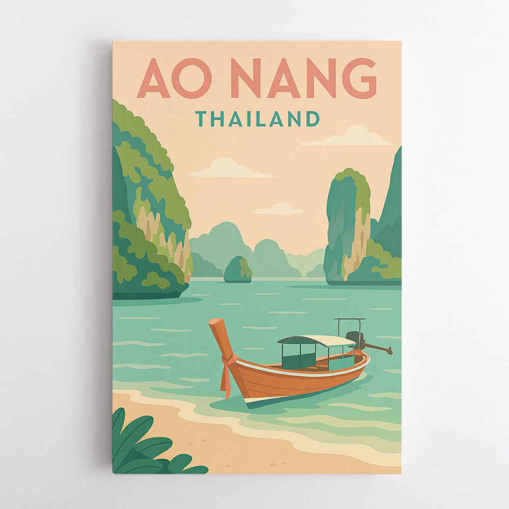 Ao Nang Travel Poster 1 Wall Art