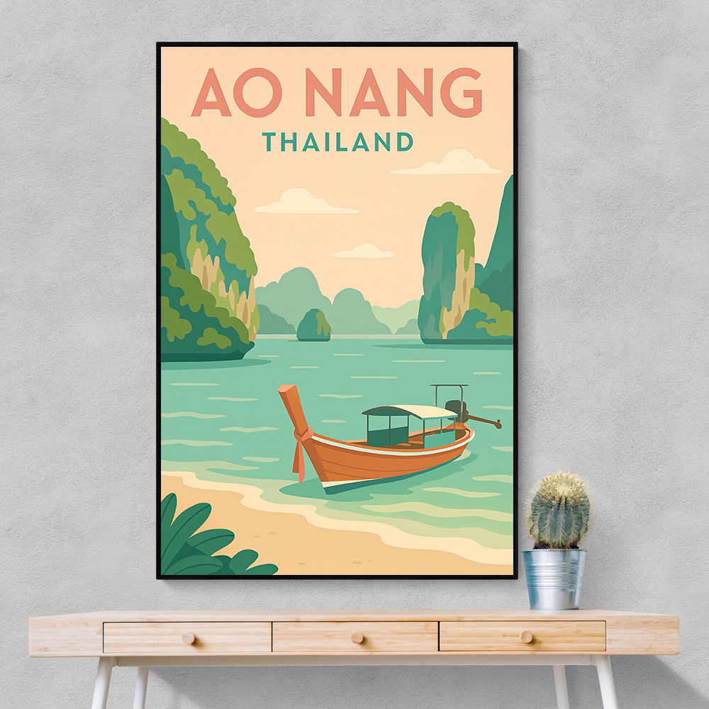 Ao Nang Travel Poster 1 Wall Art