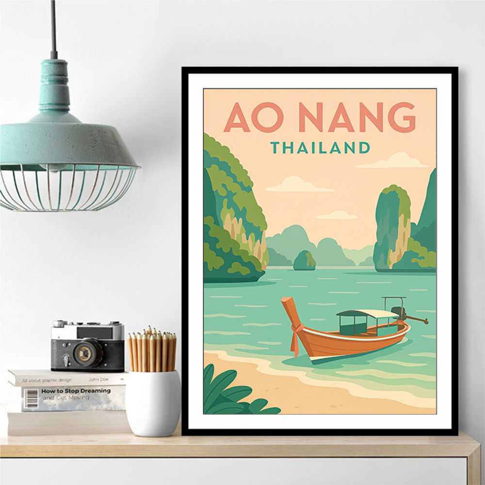 Ao Nang Travel Poster 1 Wall Art